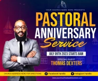 pastoral anniversary service Large Rectangle template