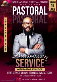 pastoral anniversary service A1 template