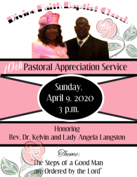 pastor appreciation flyer templates