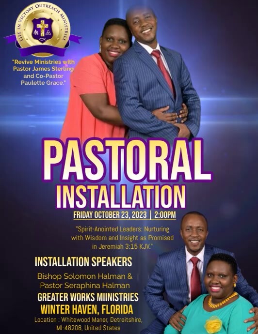 Pastoral Installation Flyer , cogic , fellows Template | PosterMyWall