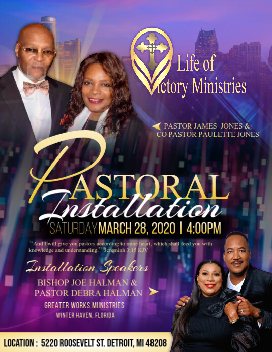 Pastoral Installation Flyer Volante (Carta US) template