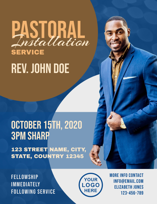 Pastoral Installation Service Church Flyer Template PosterMyWall