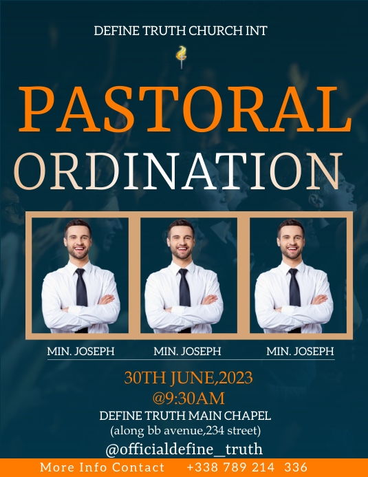 Pastoral ordination Template | PosterMyWall