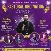 Pastoral Ordination Flyer โพสต์บน Instagram template