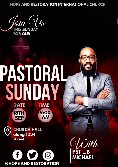 pastoral sunday A4 template