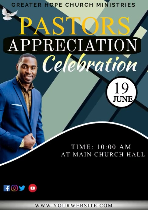 Church Appreciation Program Pastors Appreciation Template | PosterMyWall