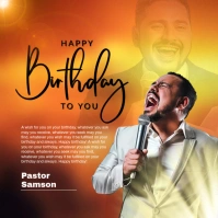 Pastors Birthday Post Cuadrado (1:1) template