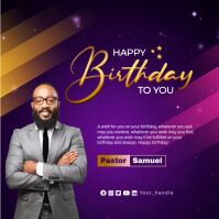 Pastors Birthday Template Square (1:1)