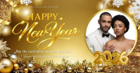 pastors happy new year card template Facebook Shared Image