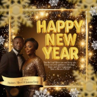 pastors happy new year card template Квадрат (1 : 1)