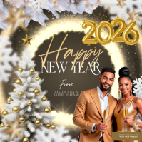 pastors happy new year card template Cuadrado (1:1)