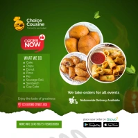 Pastries Flyer Instagram-bericht template