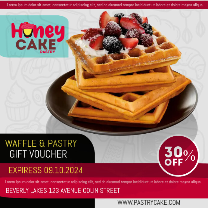 PASTRY Template | PosterMyWall