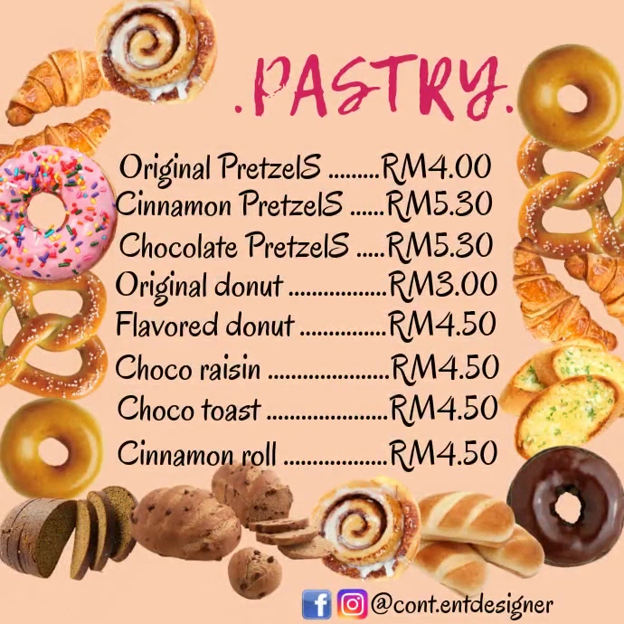 Pastry Template | PosterMyWall