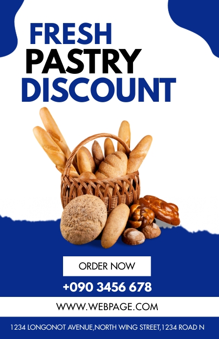 PASTRY SHOP FLYER Tabloid template