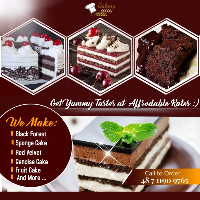 Flyer Pastery Pastry SHOP FLYER POSTER Template | PosterMyWall