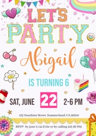 Patch Letter Invitation A6 template