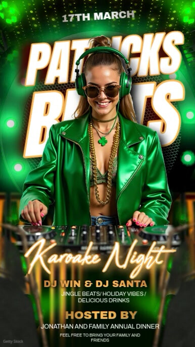 Patrick's Beats Instagram Story Instagram-verhaal template