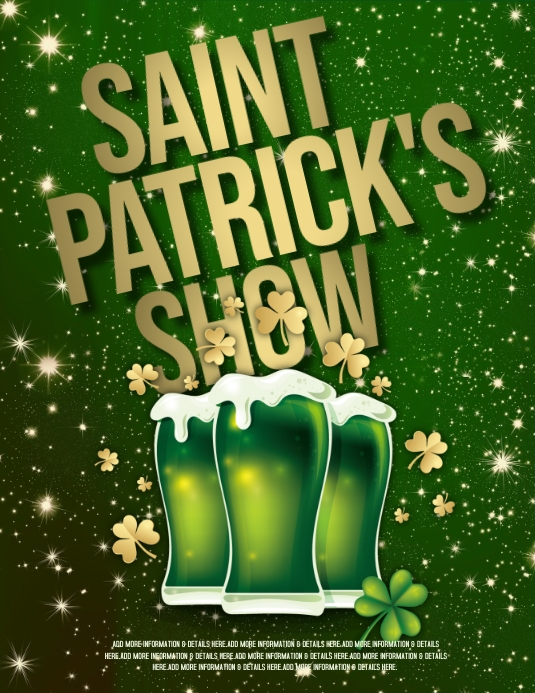 Patrick's day,st patricks,event Flyer (US Letter) template