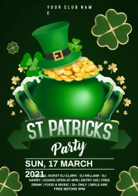patrick's day party A4 template