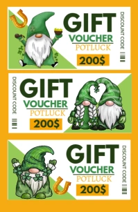 Patrick's gift voucher Tabloid template
