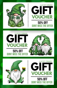 Patrick's  gift voucher Tabloid template
