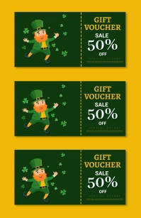 patrick's voucher,patrick's coupon,voucher Tabloid template