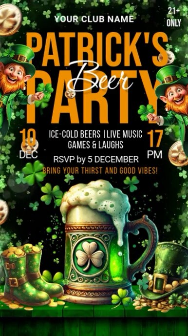patrick's day, event, party Instagram Story template