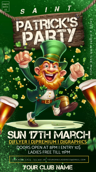 patrick's day, event, party Instagram Story template