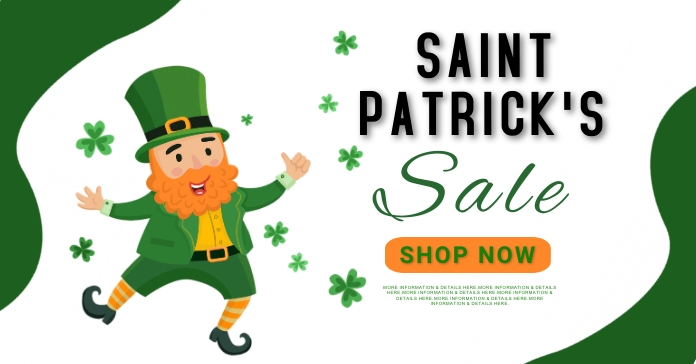 Patrick's day,st patricks,event Рекламное объявление Facebook template