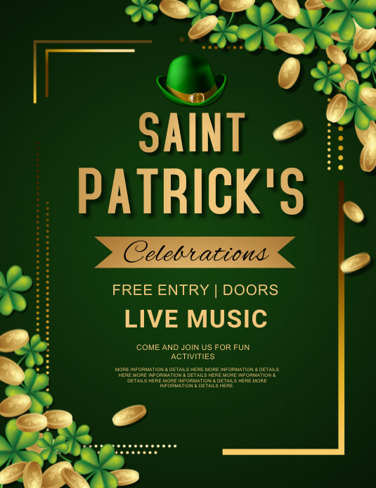Patrick's day,st patricks,event Pamflet (VSA Brief) template