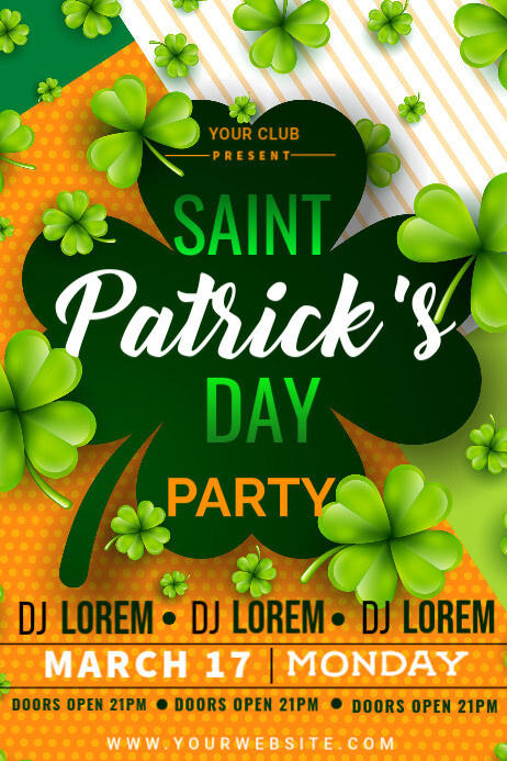 patrick's day Banner 4 x 6 fod template