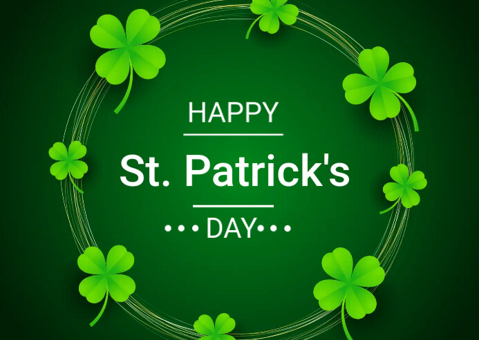 patrick's day postcard Pocztówka template