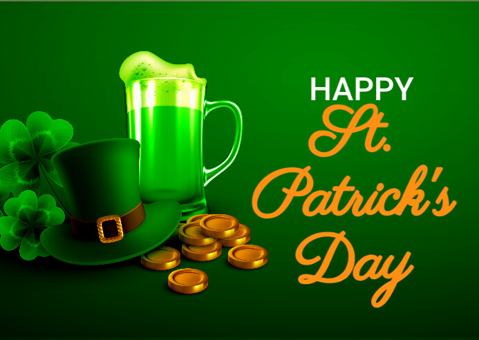 patrick's day postcard Pocztówka template