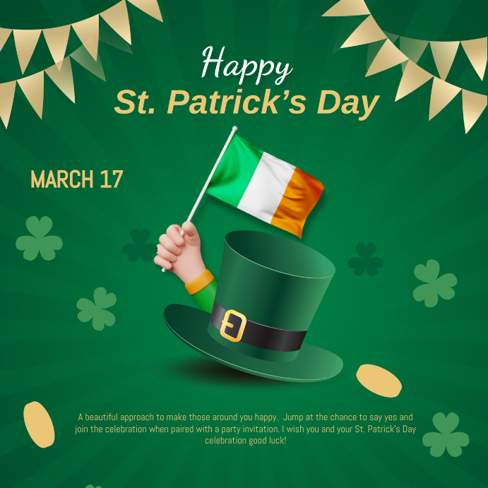 PATRICK DAY โพสต์บน Instagram template