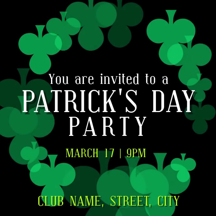 Plantilla de Patricks party | PosterMyWall