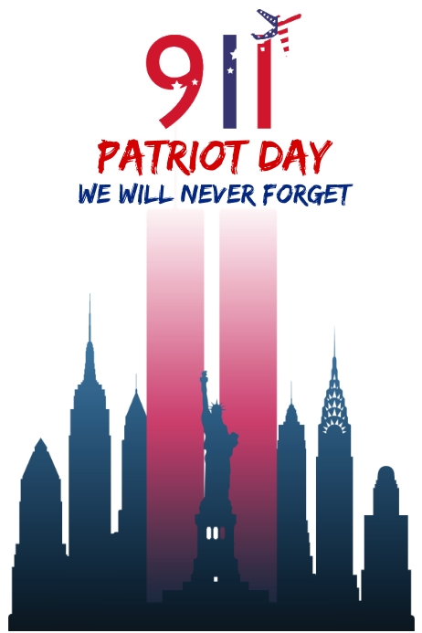 Patriot day 9/11 poster โปสเตอร์ template