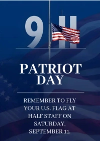 Patriot Day flyer A4 template
