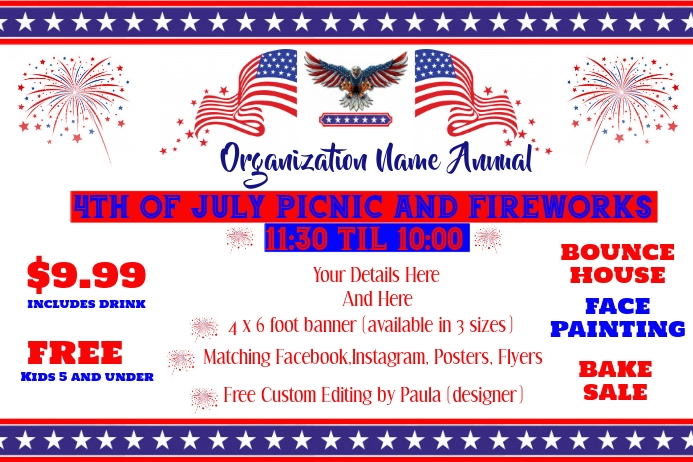 Patriotic Banner Template Postermywall