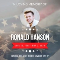 Patriotic Funeral Instagram Video Post template