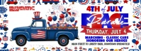 Patriotic Parade & Classic Car Showcase: 4th of July Parade Ikhava Yesithombe se-Facebook template