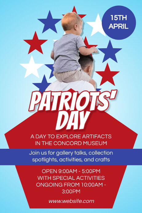 Patriots' Day Poster template