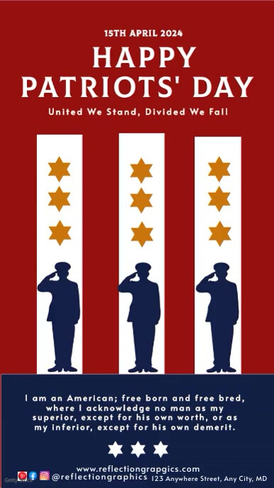 Patriots' Day Template | PosterMyWall