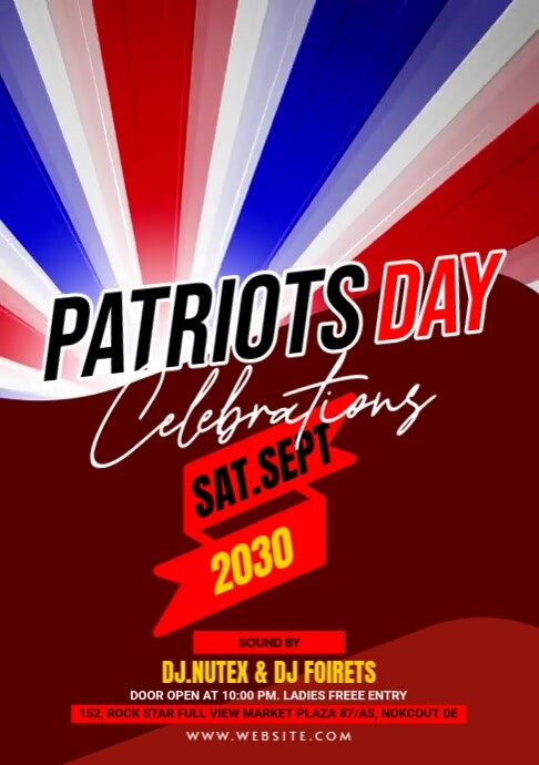 Patriots Day Template PosterMyWall