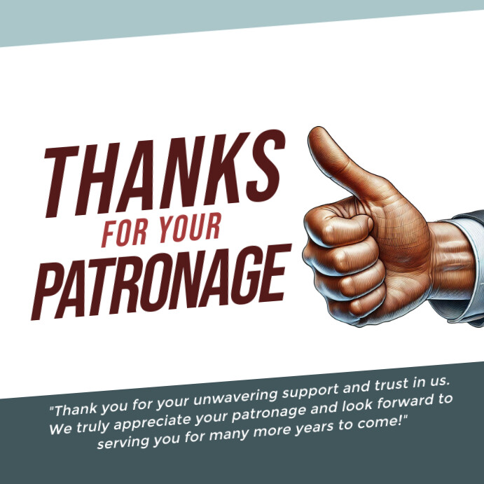 Patronage Template | PosterMyWall