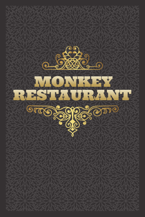 Pattern1 Menu Front Page Poster template