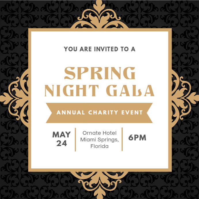 Patterned Dinner Party Invitation Template Postermywall