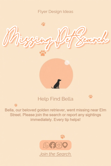 Paw Alert – Bold Notice Poster Template | PosterMyWall