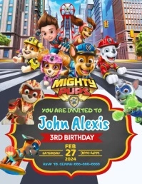 Paw patrol and mighty Pups Flyer (US Letter) template