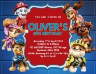 Paw Patrol Birthday Invitation Flyer (US Letter) template